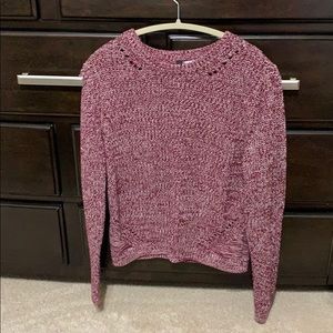 DONATING SOON, ACT NOW Burgundy and White Sweater